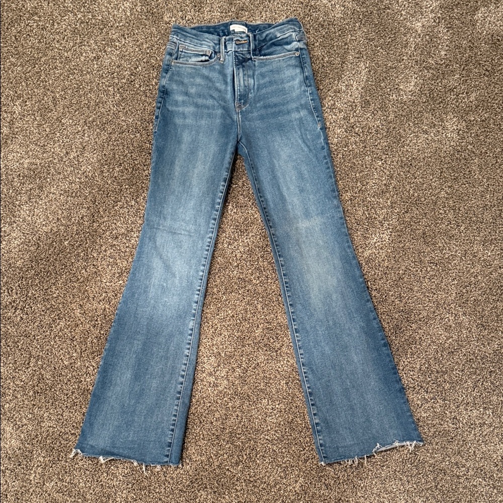 Good American Light Blue Flare Jeans